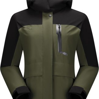 Women's Waterproof Snow Ski Jakcet Fleece Warm Winter Coat Hooded Windproof Insulated Snowboarding Jacket