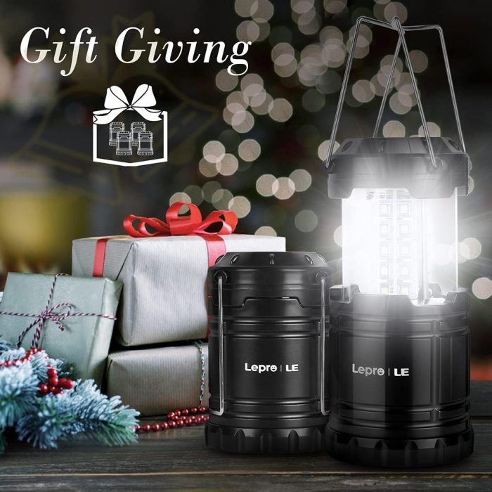 Lepro LED Camping Lanterns Battery Powered, Collapsible, IPX4 Water Resistant, Outdoor Portable Lights for Emergency, Hurricane, Storms and Outages - Image 8
